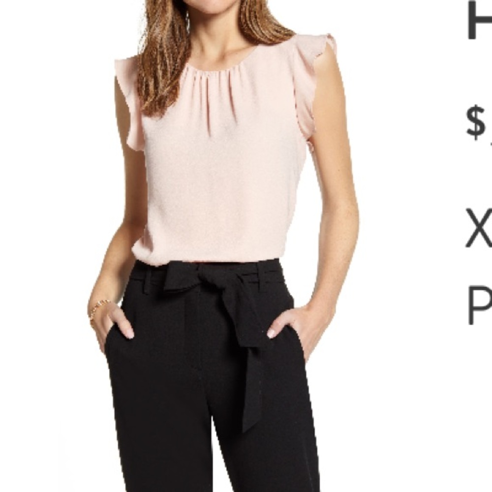 Halogen Ruffle Sleeve Top, size xxl
